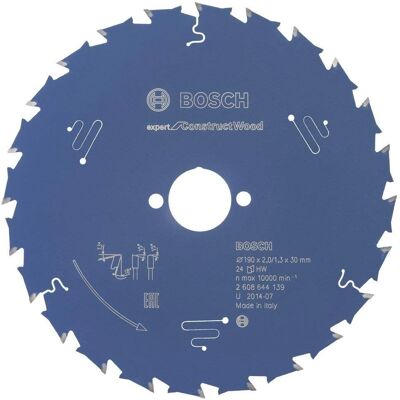 Lama circolare Bosch per legno - 24T, 190mm, 30mm, Durevole Lama circolare Bosch per legno - 24T, 190mm, 30mm, Durevole