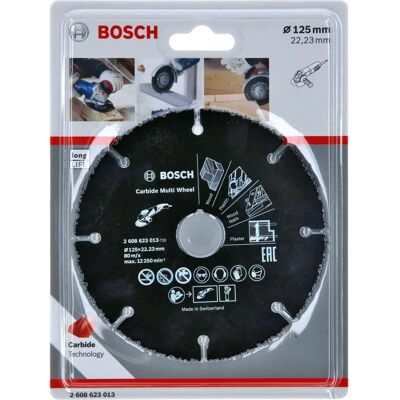 Bosch Elektrowerkzeuge 2608623013 - Hartmetall Multi Wheel 125mm - Trennscheibe Bosch Elektrowerkzeuge 2608623013 - Hartmetall Multi Wheel 125mm - Trennscheibe