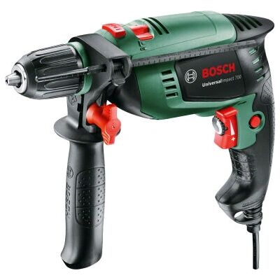 Bosch UniversalImpact 700 - Furadeira de impacto - Preto, Verde, Vermelho Bosch UniversalImpact 700 - Furadeira de impacto - Preto, Verde, Vermelho
