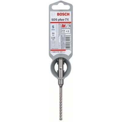 Bosch Model 2608576104 SDS-plus 7X Carbide Drill Bit - 5mm, 115mm Bosch Model 2608576104 SDS-plus 7X Carbide Drill Bit - 5mm, 115mm