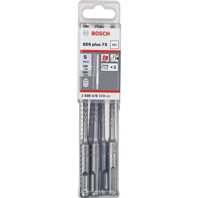 Bosch Utensili elettrici VE10 Punte trapano martello - 5mm SDS-plus, 165mm, 10 pezzi Bosch Utensili elettrici VE10 Punte trapano martello - 5mm SDS-plus, 165mm, 10 pezzi