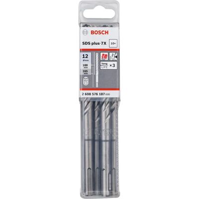 Forets Bosch - Modèle 7X, SDS-plus, 12/100/165mm, Pack de 10 - Publicité Forets Bosch - Modèle 7X, SDS-plus, 12/100/165mm, Pack de 10 - Publicité