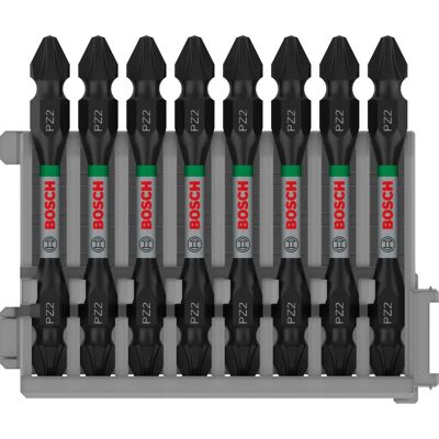 Bosch Double Impact Screwdriver Bits Set - PZ2 65mm 8pcs Bosch Double Impact Screwdriver Bits Set - PZ2 65mm 8pcs
