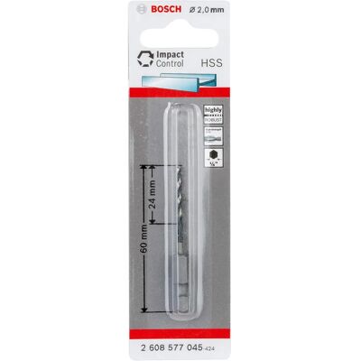 Foret en métal Impact Control Bosch - 2mm, 60mm - Publicité Foret en métal Impact Control Bosch - 2mm, 60mm - Publicité