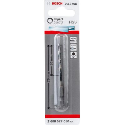 Foret métal Bosch Impact Control 3,3mm - 75mm - Publicité Foret métal Bosch Impact Control 3,3mm - 75mm - Publicité
