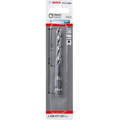 Bosch Impact Control Impact-Bohrer 5,5 mm - Stahl, Sechskant Bosch Impact Control Impact-Bohrer 5,5 mm - Stahl, Sechskant