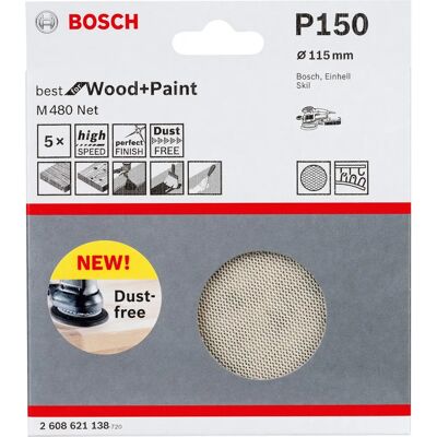 Bosch M480 Foglio abrasivo - Per legno & vernice Bosch M480 Foglio abrasivo - Per legno & vernice