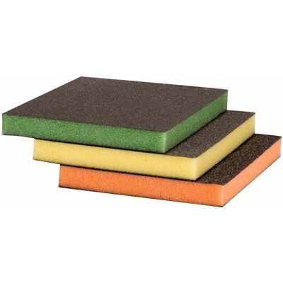 Bosch 3-teiliges Schleifschwamm-Set - Flexibel, Wiederverwendbar, 98x120mm Bosch 3-teiliges Schleifschwamm-Set - Flexibel, Wiederverwendbar, 98x120mm