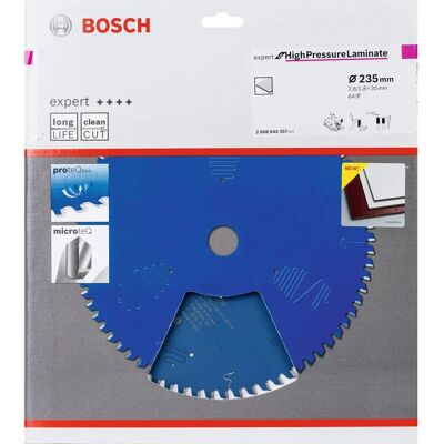 Lâmina de serra circular Bosch para laminados de alta pressão - 64 dentes, 235mm Lâmina de serra circular Bosch para laminados de alta pressão - 64 dentes, 235mm