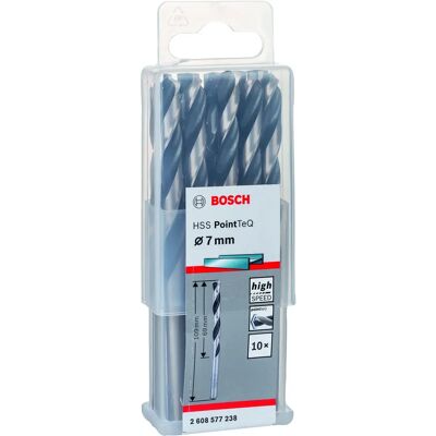 Trapano a spirale per metallo Bosch - 7mm, confezione da 10 Trapano a spirale per metallo Bosch - 7mm, confezione da 10