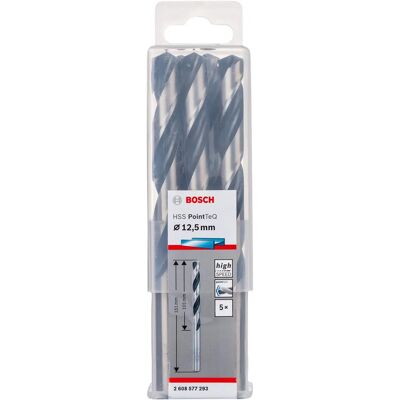 Bosch Modelo 12,5 mm - Broca para Metal - Pacote com 5 Bosch Modelo 12,5 mm - Broca para Metal - Pacote com 5