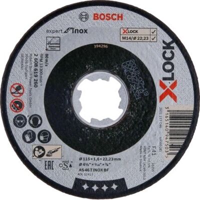 Disque à tronçonner Bosch X-LOCK Inox 115 mm - Publicité Disque à tronçonner Bosch X-LOCK Inox 115 mm - Publicité