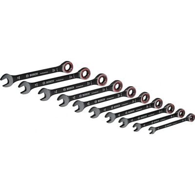 Bosch Maulschlüsselsatz - 10 Stück, 8-19 mm, Chrome Vanadium Bosch Maulschlüsselsatz - 10 Stück, 8-19 mm, Chrome Vanadium