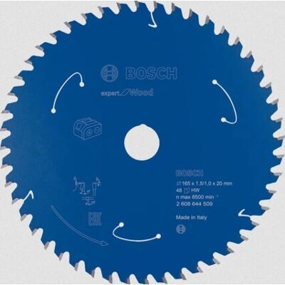 Bosch Modello 2608644509 Lama di sega circolare per legno - 165mm, 48 denti Bosch Modello 2608644509 Lama di sega circolare per legno - 165mm, 48 denti