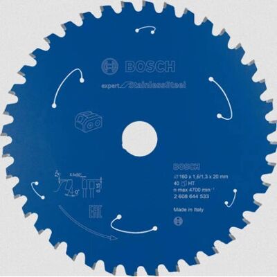 Bosch 160mm Edelstahlkreissägeblatt - 40 Zähne Bosch 160mm Edelstahlkreissägeblatt - 40 Zähne