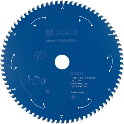 Lama di sega circolare Bosch MicroteQ per alluminio - 254mm - 78 denti Lama di sega circolare Bosch MicroteQ per alluminio - 254mm - 78 denti