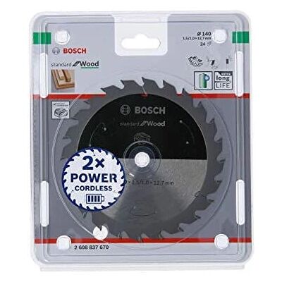 Bosch Kreissägeblatt - 140mm, 24 Zähne, Hartmetall - Elektrowerkzeug-Zubehör Bosch Kreissägeblatt - 140mm, 24 Zähne, Hartmetall - Elektrowerkzeug-Zubehör