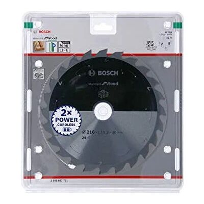 Bosch 216mm X 30mm X 24T Hoja de sierra circular - Accesorio para herramientas eléctricas Bosch 216mm X 30mm X 24T Hoja de sierra circular - Accesorio para herramientas eléctricas