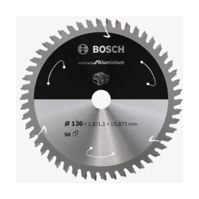 Bosch Model 2608837753 Cirkelzaagblad voor aluminium - 136mm - 50 tanden Bosch Model 2608837753 Cirkelzaagblad voor aluminium - 136mm - 50 tanden