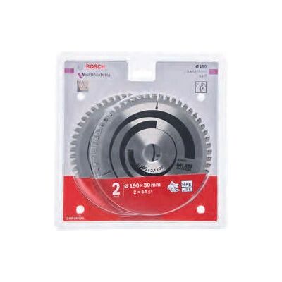 Bosch Model 2608644651 - Cirkelzaagblad - 19cm - 2 stuks Bosch Model 2608644651 - Cirkelzaagblad - 19cm - 2 stuks