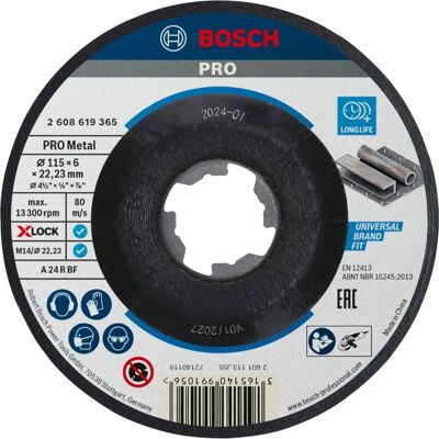 Bosch Zuverlässiger Metall-Schleifscheibe 115mm X-LOCK 6mm Bosch Zuverlässiger Metall-Schleifscheibe 115mm X-LOCK 6mm