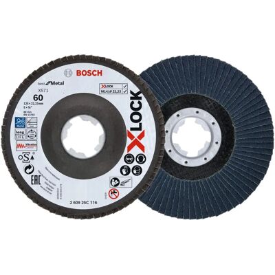 Disco abrasivo Bosch Professional - Ø125 mm, K 60, X-LOCK Disco abrasivo Bosch Professional - Ø125 mm, K 60, X-LOCK
