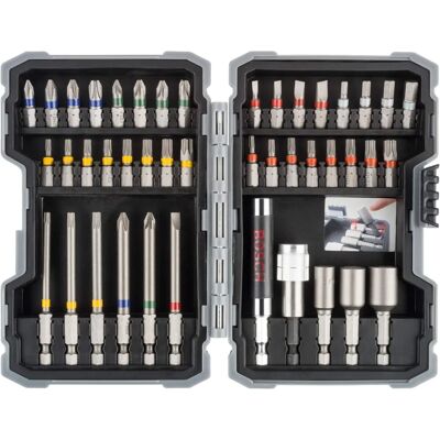 Set professionale Bosch da 43 pezzi di inserti e bussole - Accessori utensili Set professionale Bosch da 43 pezzi di inserti e bussole - Accessori utensili