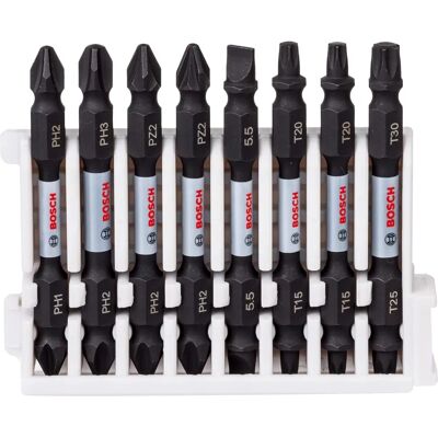 Bosch Model 260925C155 Zestaw 8 bitów Impact z podwójną końcówką Bosch Model 260925C155 Zestaw 8 bitów Impact z podwójną końcówką