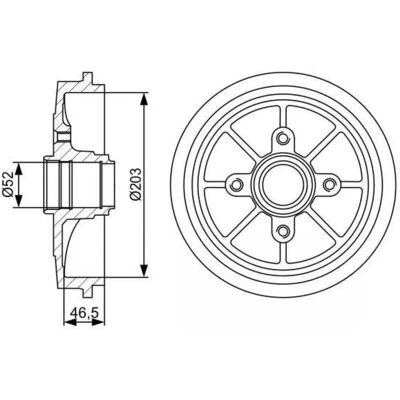 Bosch 0 986 477 126 Tambur de frână spate - Peugeot 306 Bosch 0 986 477 126 Tambur de frână spate - Peugeot 306