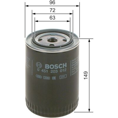 Bosch Modell 0588302 - Oljefilter för VW, Audi, Seat Bosch Modell 0588302 - Oljefilter för VW, Audi, Seat