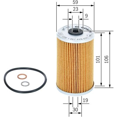 Bosch 1457429605 Olejový filtr - W123/W201/G-Klasse Bosch 1457429605 Olejový filtr - W123/W201/G-Klasse
