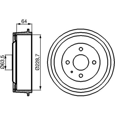 BOSCH 0 986 477 012 Bakhjuls bromstrumma Ford Sierra BOSCH 0 986 477 012 Bakhjuls bromstrumma Ford Sierra