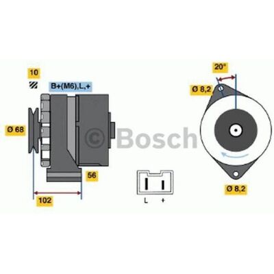 Bosch Renault Generator - Clio, Super 5, Express, R21 - 14V 60A Bosch Renault Generator - Clio, Super 5, Express, R21 - 14V 60A