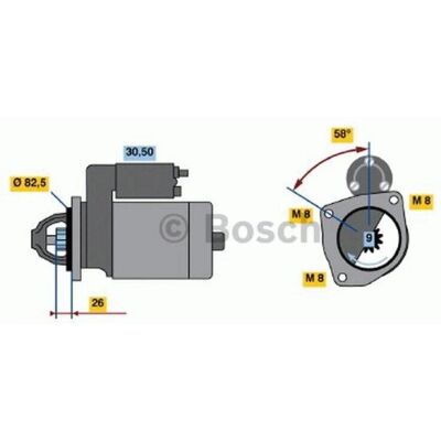 BOSCH 0 986 017 020 Starter - Starter Type BOSCH 0 986 017 020 Starter - Starter Type