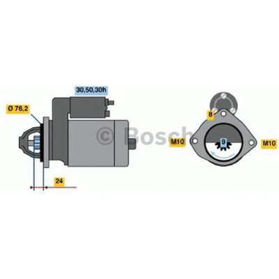 Bosch Omega B Startmotor - 9 Tänder - 12V - OE-del Bosch Omega B Startmotor - 9 Tänder - 12V - OE-del