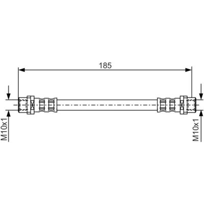Bosch Bremsschlauch - Modell 987 476 458 für Audi B4 B5 - Hinterachse Innen Bosch Bremsschlauch - Modell 987 476 458 für Audi B4 B5 - Hinterachse Innen