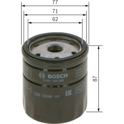 Bosch Olejový filtr - Škoda VW Mazda Ford Citroën Fiat - Olejový filtr Bosch Olejový filtr - Škoda VW Mazda Ford Citroën Fiat - Olejový filtr