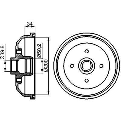 BOSCH Remtrommel Achteras 228mm - Remtrommel BOSCH Remtrommel Achteras 228mm - Remtrommel