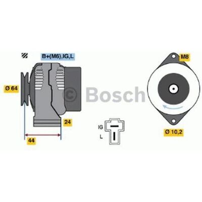 Bosch 0 986 037 271 Alternator - 14V 40A dla Piaggio Porter, DAIHATSU Hijet Van Bosch 0 986 037 271 Alternator - 14V 40A dla Piaggio Porter, DAIHATSU Hijet Van