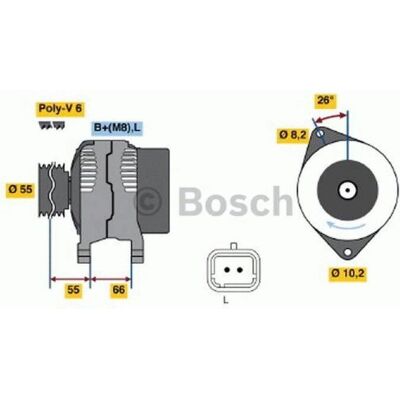 Bosch Generator - 3165143175682 - 110A, 55mm Riemenscheibe, mit Riemenscheibe - Generator Bosch Generator - 3165143175682 - 110A, 55mm Riemenscheibe, mit Riemenscheibe - Generator