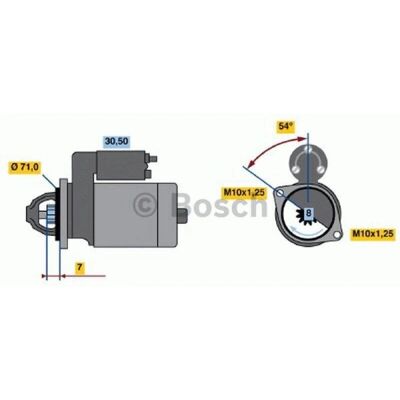 BOSCH 986018561 - Startmotor för Mitsubishi Space Star, Carisma 5 dörrar BOSCH 986018561 - Startmotor för Mitsubishi Space Star, Carisma 5 dörrar