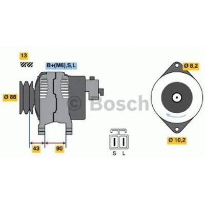 Bosch Nissan Patrol Generator - Aufbereitet, 70A, Vakuumpumpe Bosch Nissan Patrol Generator - Aufbereitet, 70A, Vakuumpumpe