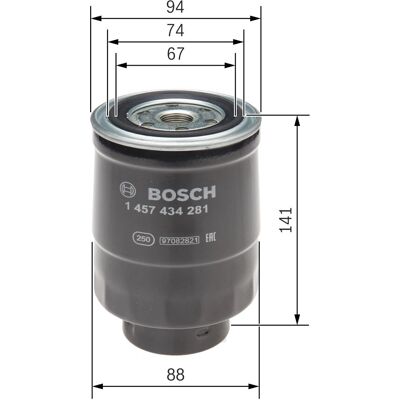 BOSCH Bränslefilter - 1 457 434 281 för Nissan & Ford BOSCH Bränslefilter - 1 457 434 281 för Nissan & Ford
