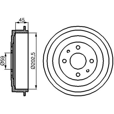BOSCH Tambour de Frein - Essieu arrière BOSCH Tambour de Frein - Essieu arrière
