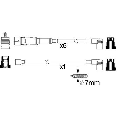 Bosch Modell 0 986 356 336 Tändkabellset för Mercedes-Benz - W460, W116, W126, R107, C107 Bosch Modell 0 986 356 336 Tändkabellset för Mercedes-Benz - W460, W116, W126, R107, C107