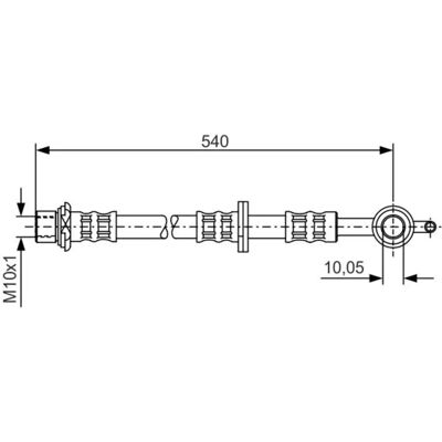 Bosch Modèle 1987476834 Flexible de frein - Avant gauche - Toyota Yaris Bosch Modèle 1987476834 Flexible de frein - Avant gauche - Toyota Yaris