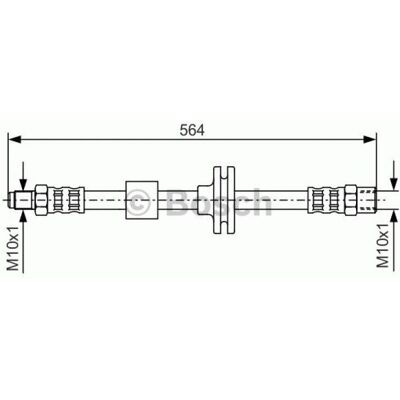 BOSCH 1987476752 Flexible Brake Hose - Brake Hose BOSCH 1987476752 Flexible Brake Hose - Brake Hose