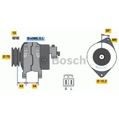 Bosch Generator 14V 80A - Mitsubishi L200 Pajero SUV Bosch Generator 14V 80A - Mitsubishi L200 Pajero SUV