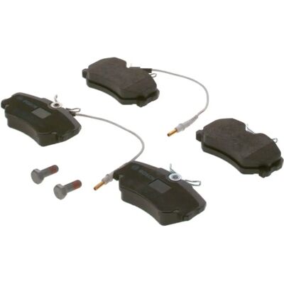 Bosch Bremsbeläge Vorderachse - Niedrigmetallisch, Verschleißsensor, 2 Schrauben Bosch Bremsbeläge Vorderachse - Niedrigmetallisch, Verschleißsensor, 2 Schrauben