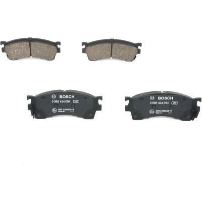 Bosch Mazda 323 F, 626 IV, MX-6 Bremsbeläge - Niedrigmetall, Verschleißanzeige Bosch Mazda 323 F, 626 IV, MX-6 Bremsbeläge - Niedrigmetall, Verschleißanzeige